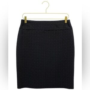 Soho Women’s Size Small Black Pencil Skirt with White Polka Dots